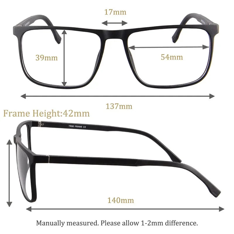 SHINU Progressive Multifocus Rading Glasses Men Near and Far Multifocal Eyeglasses Men Presbyopic Eyeglasses